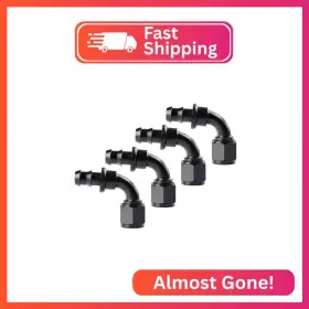 U-101-90-6-4 Ucreative 6an 90 Degree Push Lock Hose Fitting End Black 4pcs U-101-90-6-4 Ucreative 6an 90 Degree Push Lock Hose Fitting End Black 4pcs