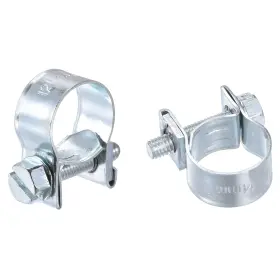 A21102900ux0158 Uxcell 12-14mm Mini Fuel Injection Hose Clamp Zinc Plated Silver