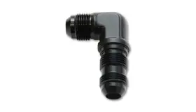Vibrant 10609 -4an Bulkhead Adapter 90 Degree Elbow Fitting - Anodized Black Only