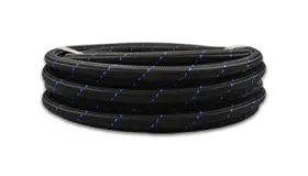 11972b Vibrant -12 An Two-tone Black/blue Nylon Braided Flex Hose 10 Foot Roll