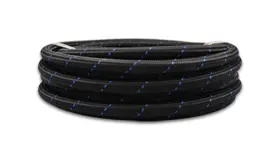 11976b Vibrant -6 An Two-tone Black/blue Nylon Braided Flex Hose 20 Foot Roll