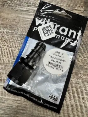 22010 Vibrant Straight Push-on Hose End Fitting -10 An