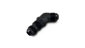 10600 Vibrant Performance -3an Bulkhead Adapter 45 Degree Elbow Fitting - Anodized Black Only
