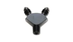 10818 Vibrant Performance -3an X 1/8in Npt Y-adapter Fitting - Aluminum
