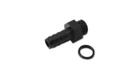 11318 Vibrant Performance Aluminum Male -8an Orb To 3/8in Barb Without -ring - Anodized Black