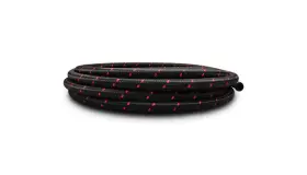 11972r Vibrant Performance -12 An Two-tone Black/red Nylon Braided Flex Hose 10 Foot Roll