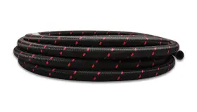 11984r Vibrant Performance Hose - 4 An 5 Ft Braided Nylon Rubber Black/red