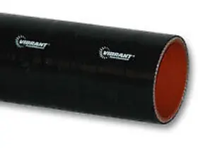 27111 Vibrant Performance Tubing Coupler Straight 2-1/2 In Id 12 Long Black Silicone