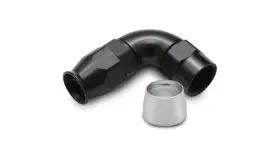 28908 Vibrant Performance Fitting - Hose End 90 Deg 8 An To Female Black