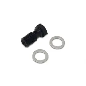 Tlx-vib11461-cl360a70 Vibrant For Aluminum Banjo Bolt With 2 Washers M14x1.5 22mm Lg Anodized Black