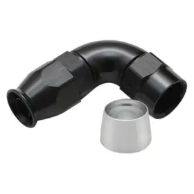 Tlx-vib28908-cl360a70 Vibrant For Aluminum 90 Deg One Piece Hose End Fitting Ptfe Lined Tlx-vib28908-cl360a70 Vibrant For Aluminum 90 Deg One Piece Hose End Fitting Ptfe Lined