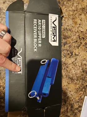 Vthar10uvb Vism Rifle Block Blue Anodized Aluminum Vice 308 Ar10