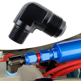 Fuf017-an12-1-2-90-bk Vvorhsbell 12an Male Flare To 1/2 Inch Npt 90 Degree Fitting Adapter Aluminu