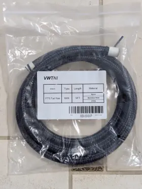 X004j6xxvp Vwtni Ptfe Braided Fuel Hose Size 6an 5ft Nylon Stainless Steel