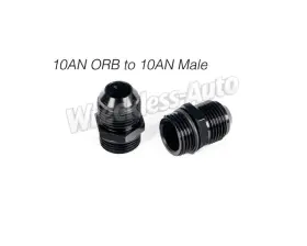 Wa-orb-an10-2 Wa Orb O-ring An10 10an To Male Adapter Fitting Black Pack Of 2