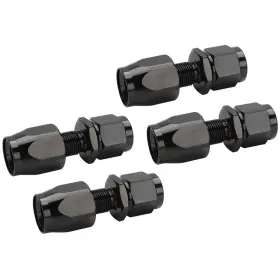 F4010-001-bk Werlucky X4 4pcs 10an Straight Swivel Hose End Fitting For Cpe Oil Fuel Line Aluminum Black
