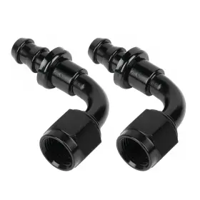 F4108-090-bk Werlucky X2 2pcs 8an Push Lock 90 Degree Hose End Fitting/adaptor For An8 Oil Fuel Water Air
