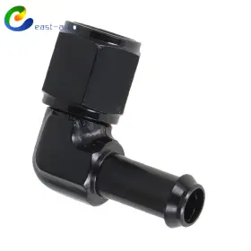 Ea1051744su Wflnhb Female Swivel To 3/8 Inch Black Barb Fitting Adapter Aluminum 90 Degree 6an
