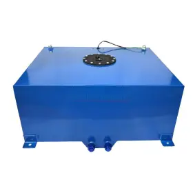Wk-331209-8833 Worldokit New 20 Gallon 80l Alloy Aluminum Fuel Cell Tank With Level Sender Foam Blue