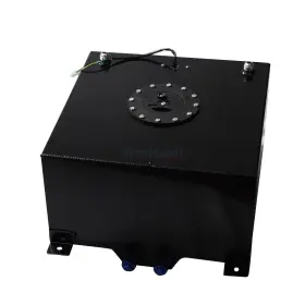 Worldokit Wk-331209-8839 10 Gallon 40l Racing Drift Aluminum Fuel Cell Tank With Level Sender Black