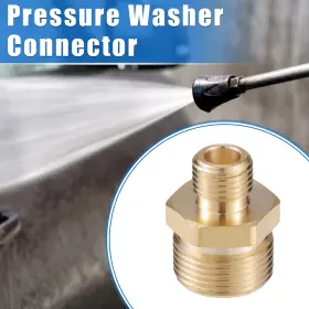 M22x1.5 X Autohaux 637516685102 Pressure Washer Connector G1/4 Inch To Adapter Brass Screw Hose