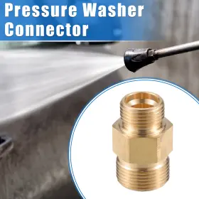 M18x1.5 X Autohaux 637516686253 Pressure Washer Connector 11mm Adapter Brass Screw Hose