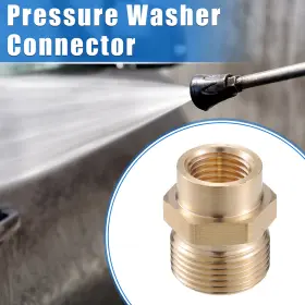 M22x1.5 X Autohaux 655692140512 1 Pc Pressure Washer Connector 14mm Male Adapter Screw Hose
