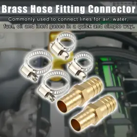 X Autohaux 703820304494 2 Set 19mm -16mm Outer Diameter Brass Hose Socket Compression Fittings Connector