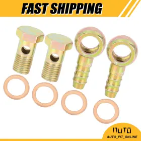 X Autohaux 703820614838 Two 14mm Banjo Internal Diameter Bolt Washer Kit Set For Motorcycle Car