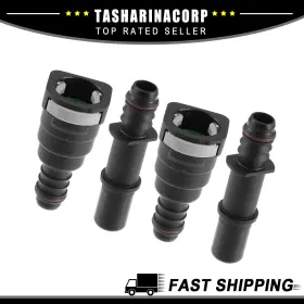 X Autohaux 703820937227 2 Set 5/8 15.82mm Sae To 14mm Straight Fuel Line Hose Quick Release Connector