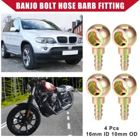 X Autohaux 716058896693 4 Pcs Banjo Bolt Hose Barb Fitting 16mm Id 10mm Od For Car Motorcycle Metal X Autohaux 716058896693 4 Pcs Banjo Bolt Hose Barb Fitting 16mm Id 10mm Od For Car Motorcycle Metal