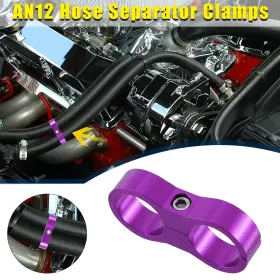 An12 X Autohaux 718844568371 Auto Hose Separator Clamp Fuel Line Connector For Oil Purple