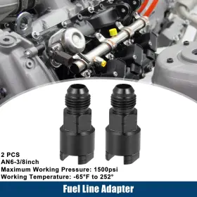 X Autohaux 724117651022 2pcs Car Fuel Adapter Top Line Connector Aluminum Alloy 6an Male To 3/8 Inch X Autohaux 724117651022 2pcs Car Fuel Adapter Top Line Connector Aluminum Alloy 6an Male To 3/8 Inch