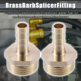 X Autohaux 726215360684 2 Pcs 10mm 3/4 Inch Bsp Male Thread Brass Hose Socket Compression Fittings