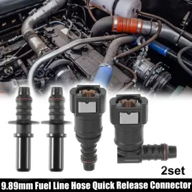 X Autohaux 726215362664 2 Set 25/64 Inch 9.89mm Sae To 13/32 10.5mm Fuel Line Hose Quick Release Connector