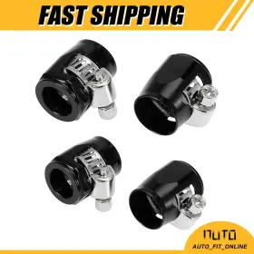 X Autohaux 726215602111 Four An6 Car Hose Finisher Flexible Rubber Pipe Clamp Universal For Fuel Tube