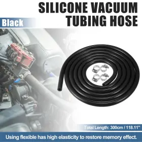 X Autohaux 745060786081 1 Set Vacuum Tubing Hose 300cm 8mm Id Engine Silicone Line Black X Autohaux 745060786081 1 Set Vacuum Tubing Hose 300cm 8mm Id Engine Silicone Line Black