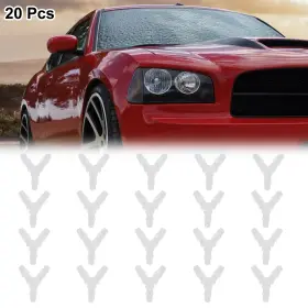 X Autohaux 746453661220 20 Pcs Plastic 5/16 Inch Hose Barb Y Shaped Barbed Fitting White For Car