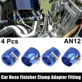 An12 X Autohaux 752374941150 4pcs Blue Car Hose Finisher Flexible Rubber Pipe Clamp For Oil Fuel Tube An12 X Autohaux 752374941150 4pcs Blue Car Hose Finisher Flexible Rubber Pipe Clamp For Oil Fuel Tube