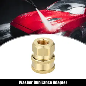 X Autohaux 767153433702 Pressure Washer Coupler Gun Adapter Universal For Car Brass M14 1.5