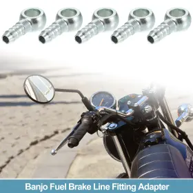 X Autohaux 786527002047 5pcs 12mm Id 10 Mm Od Motorbike Universal Banjo Hose Barb Bolt Fitting Fuel