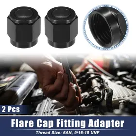 X Autohaux 786527379293 2 Pcs An6 Universal Female Flare Cap Port Plug Block Off Fitting Nut Adapter X Autohaux 786527379293 2 Pcs An6 Universal Female Flare Cap Port Plug Block Off Fitting Nut Adapter