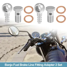 M14x1.5 X Autohaux 786527495313 14mm Id 10mm Od Universal Banjo Fitting Fuel Line Silver Tone 2 Set M14x1.5 X Autohaux 786527495313 14mm Id 10mm Od Universal Banjo Fitting Fuel Line Silver Tone 2 Set