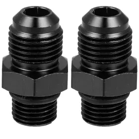 A22082900ux0076 X Autohaux 2pcs Black 6an Male To M12 1.25mm Thread Tube Hardline Fuel Line