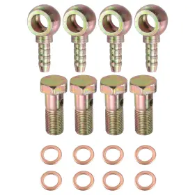A22091600ux0354 X Autohaux 8mm Banjo Hose Barb Fittings Set With Washers And Spacers Bronze Tone