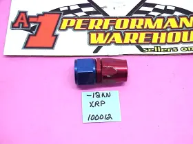 100012 Xrp -12 An Straight Reusable Aluminum Red / Blue Hose Fitting Nascar #91
