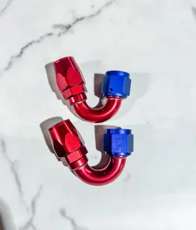 215010 Xrp #215010 #10 Reusable Double Swivel 150 Degree Hose End Aluminum Blue/red 215010 Xrp #215010 #10 Reusable Double Swivel 150 Degree Hose End Aluminum Blue/red