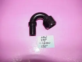 221512 Xrp New Hs-79 Crimp Hose Fitting -12 An 150 Black Anodized Aluminum Nascar #48