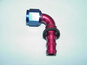 239010 Xrp 90 Red / Blue -10 An Aluminum Push -on Lock Loc Hose Fitting #206