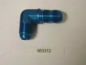 983312 Xrp 90 Degree Bulkhead Fitting -12 An Male Blue Anodized Aluminum 983312 Xrp 90 Degree Bulkhead Fitting -12 An Male Blue Anodized Aluminum
